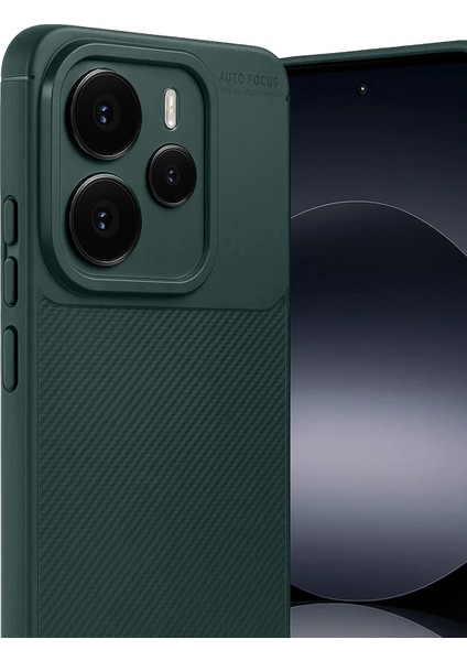 Zeroshop Newface Xiaomi Note 14 5g Auto Focus Karbon Kapak - Koyu Yeşil modelleri