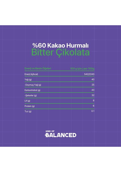 %60 Kakao Hurmalı Glütensiz Bitter Çikolata 40 gr fiyatları