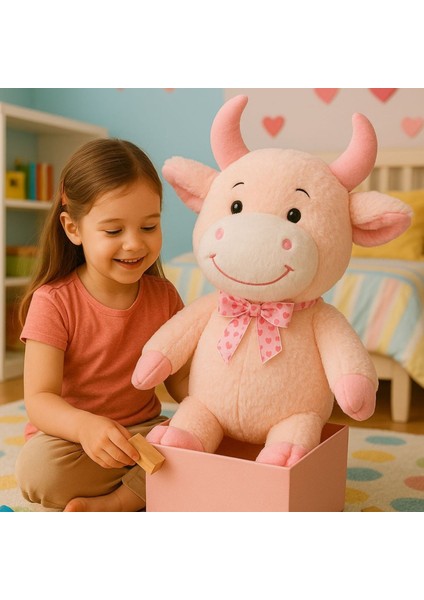 50 cm Peluş Neşeli Inekler-Pofuduk Möö-Yumuşacık Oyun ve Uyku Arkadaşı
