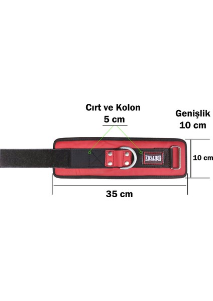 Fitness Hakiki Deri Ayak Bilek Kayışı Kırmızı Tek indirimleri