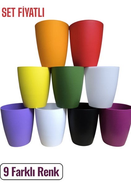 9 Adet Rengarenk Dekoratif Orkide Saksısı - Orkide Dış Saksıları Toplu Fiyatı