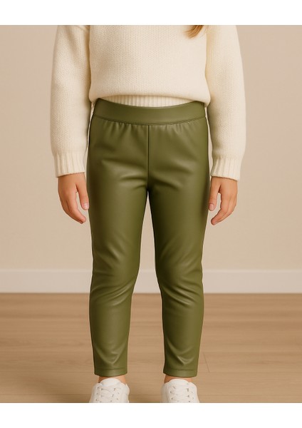 Kız Çocuk Deri Tayt