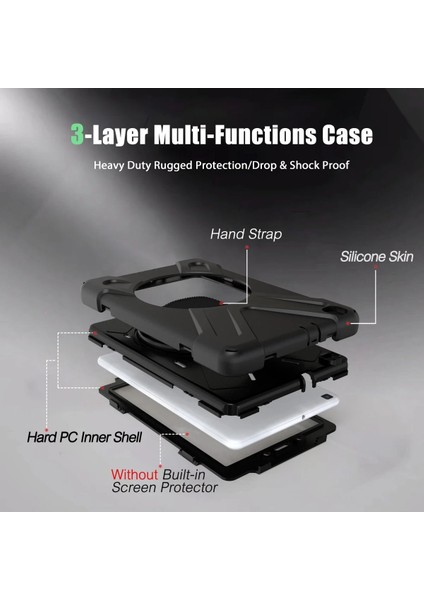 Zeroshop Newface Samsung Galaxy T290 Tab A 8 Kılıf Amazing Tablet Kapak - Siyah fırsatları