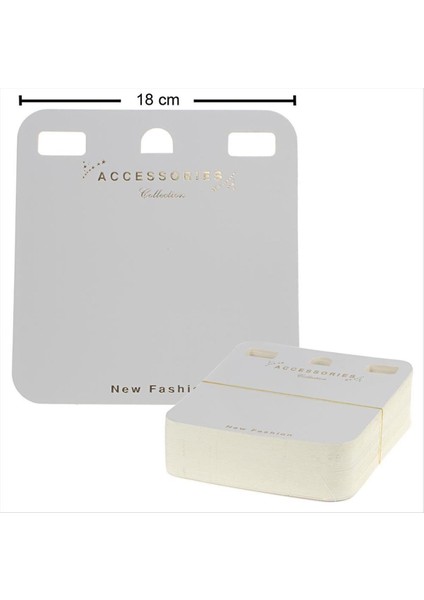 shop 50LI Yaka Kolye Kartı-Beyaz