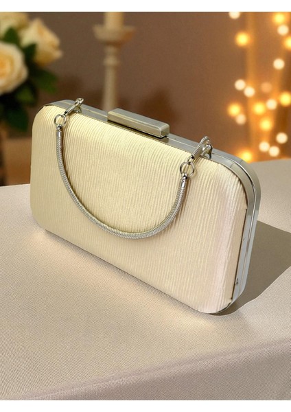 Ten Renk Suyolu Desenli Saten Kadın Abiye Çanta Düğün Nişan Mezuniyet modelleri