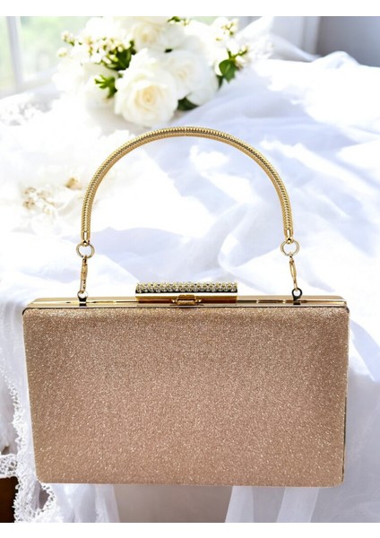 Altın Gold Dore Renk Taş Sim Dökülmeyen Sim Kadın Abiye Çanta Düğün Nişan Mezuniyet fiyatları