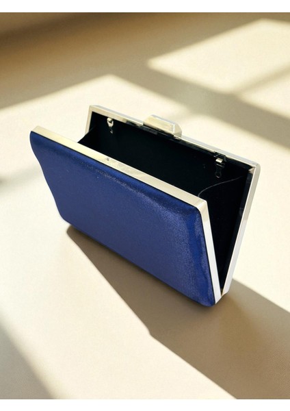 Lacivert Renk Simli Saten Kadın Abiye Çanta Düğün Nişan Mezuniyet fırsatları