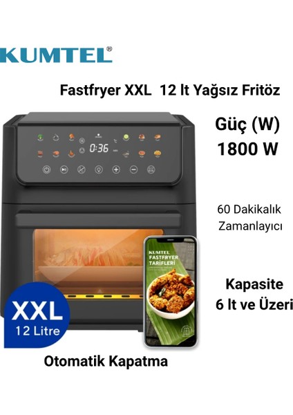 Fastfryer Xxl Haf-10 12 Lt Yağsız Fritöz