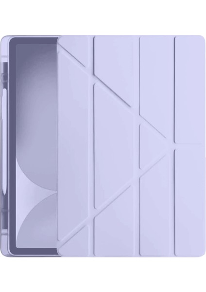 Zeroshop Newface Samsung Galaxy Tab S10 Fe Plus 13.1 Kalemlikli Hugo Tablet Kılıfı - Açık Mor