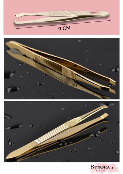 1 Adet Gold Renk Cımbız Paslanmaz Çelik Kaş Cımbızı Düz