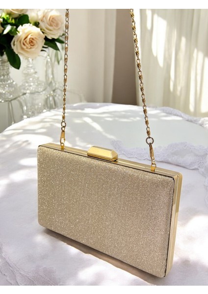 Altın Gold Dore Renk Taş Sim Dökülmeyen Sim Kadın Abiye Çanta Düğün Nişan Mezuniyet indirimleri