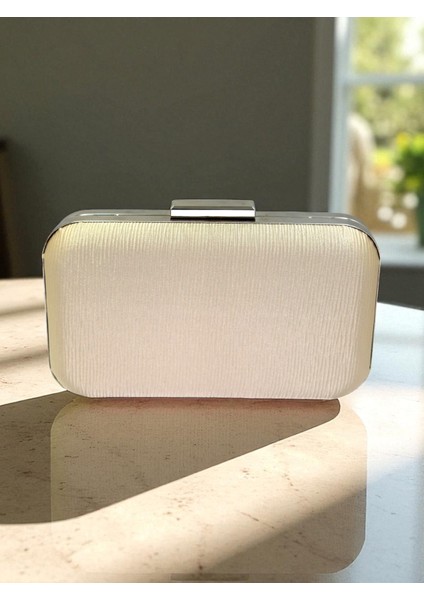 Ten Renk Suyolu Desenli Saten Kadın Abiye Çanta Düğün Nişan Mezuniyet fiyatları