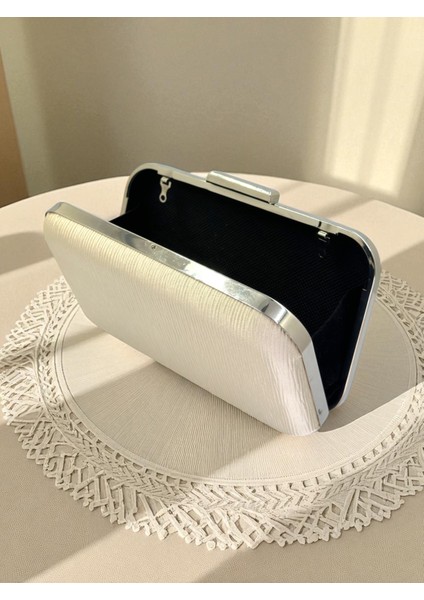 Ten Renk Suyolu Desenli Saten Kadın Abiye Çanta Düğün Nişan Mezuniyet modelleri