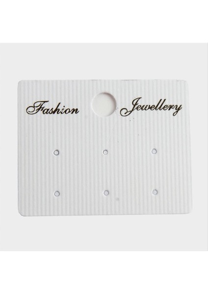 shop 6 Delikli Lüx Küpe Kartı-Beyaz