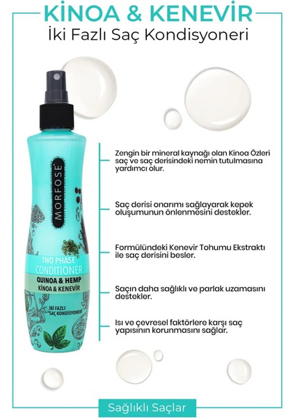 Çift Fazlı Kinoa & Kenevir Kondisyoner Fön Suyu 240 ml - Mrfs fırsatları