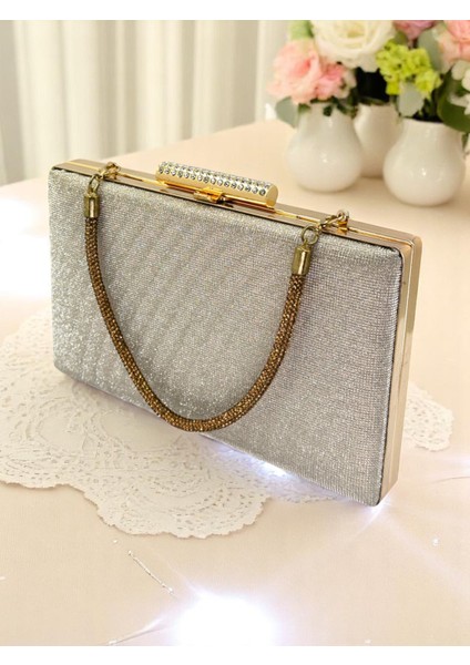 Nokta Desenli Altın Gold Dore Renk Kadın Abiye Çanta Düğün Nişan Mezuniyet modelleri