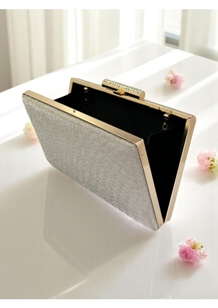 Nokta Desenli Altın Gold Dore Renk Kadın Abiye Çanta Düğün Nişan Mezuniyet indirimleri