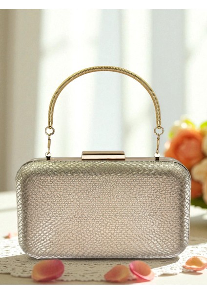 Altın Gold Dore Renk Lazer Yılan Desenli Abiye Çanta Gece Nikah Düğün Nişan Mezuniyet Portföy fiyatları