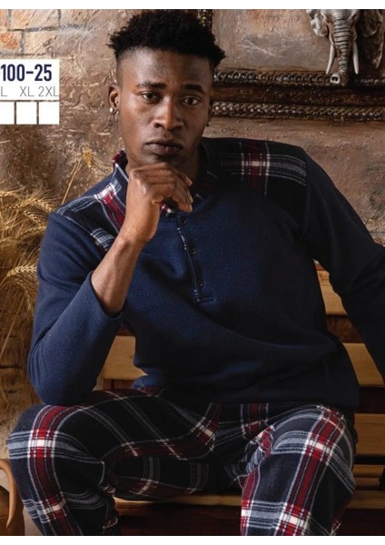 Erkek Uzun Kollu Polar Pijama Takımı