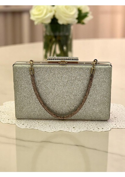 Altın Gold Dore Simleri Dökülmeyen Ithal Kumsim Taş Saplı Kadın Abiye Çanta Düğün Nişan Mezuniyet fırsatları