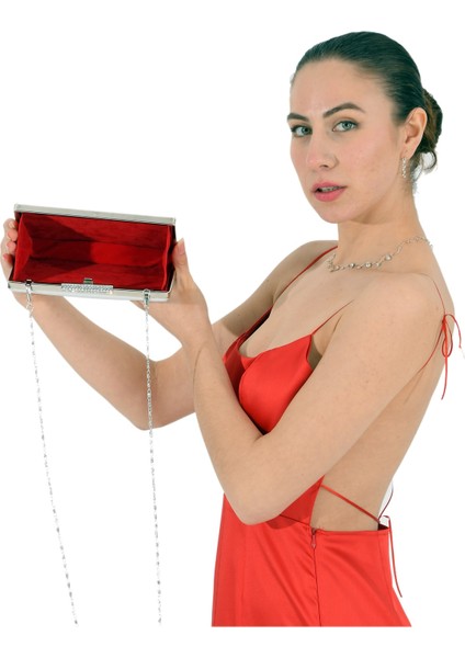 Gümüş Renk Kırışık Rugan Abiye Çanta Düğün Nişan Gece Çantası El Yapımı fiyatları