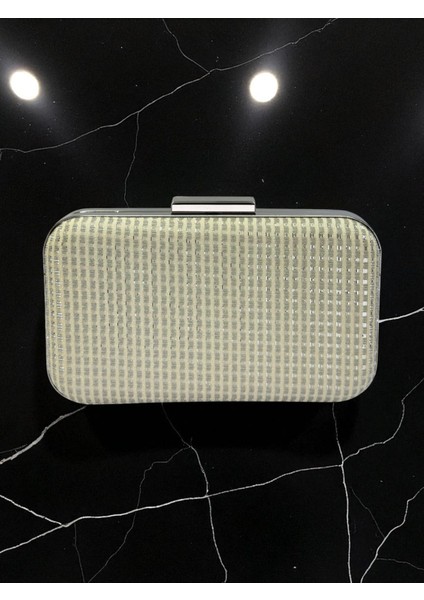 Ekru Renk Simli Tel Kırma Kadın Abiye Çanta Düğün Nişan Mezuniyet modelleri