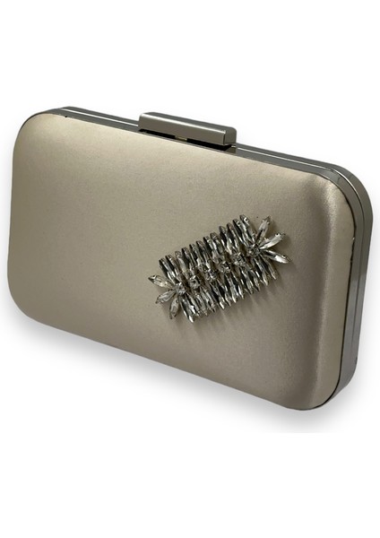 Ten Nude Renk Saten Gümüş Kasalı Gümüş Taşlı Abiye Çanta Gece Çantası Düğün Nişan Portföy fiyatları