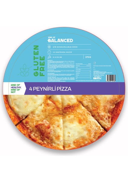 Glütensiz 4 Peynir Pizza 370 gr