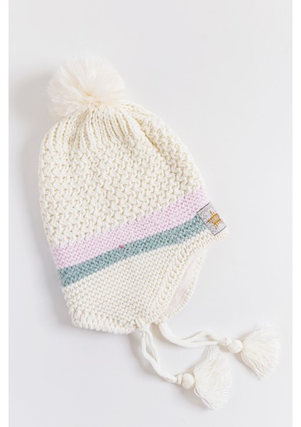 Yıldız Figürlü Ponponlu 4-8 Yaş Kız Çocuk Bere