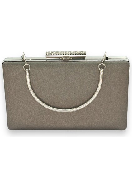Platin Çizilmeyen El Izi Yapmayan Mat Saten Abiye Çanta Gece Çantası Portföy Clutch Düğün Nişan indirimleri