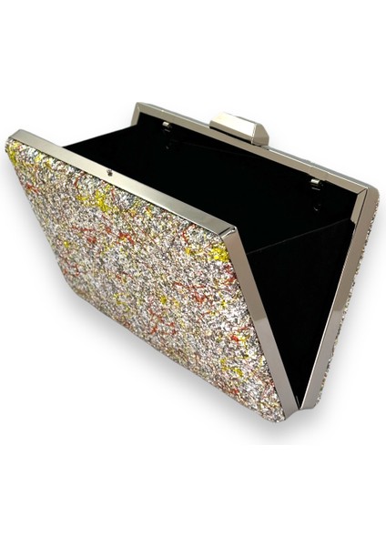 Pul Payet Işlemeli Desenli Renkli Abiye Çanta Gece Çantası Düğün Nişan modelleri