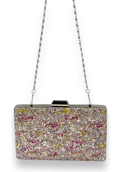 Pul Payet Işlemeli Desenli Renkli Abiye Çanta Gece Çantası Düğün Nişan fırsatları