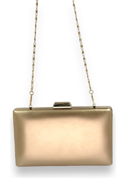 Rose Gold Renk Cilt Deri Mat Deri Abiye Çanta Gece Çantası Düğün Nişan Kına fırsatları