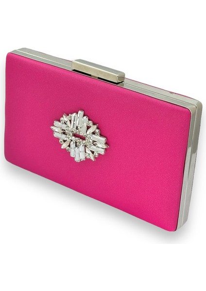 Pembe Renk Çizilmeyen Saten Gümüş Taşlı Abiye Çanta Düğün Nişan Çantası fiyatları