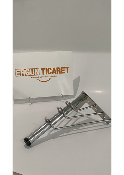 4 Adet Metal Mobilya Ayağı 18 cm Altın / Krom
