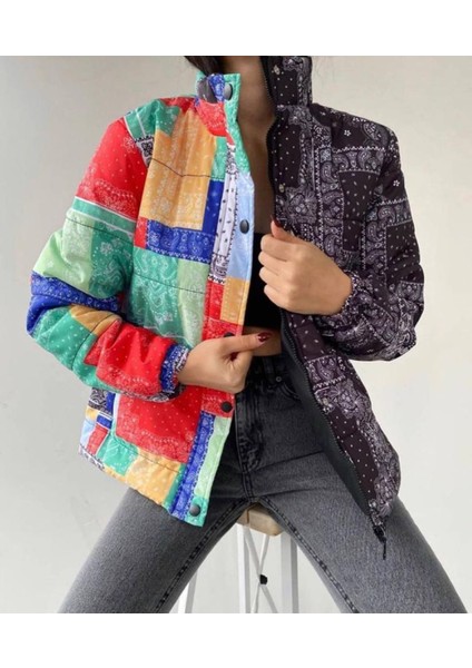 Bandana Desen Patch Bubble Mont fiyatları