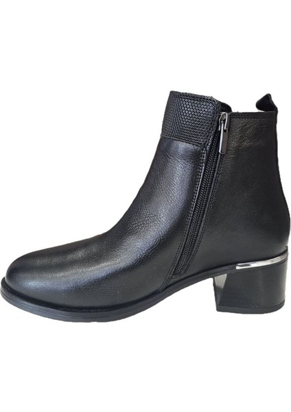 5cm Kalın Topuklu Hakiki Deri Kadın Bot Z385 fırsatları
