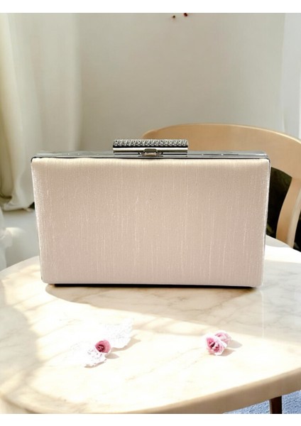 Ten Nude Renk El Izi Yapmayan Simli Saten Kadın Abiye Çanta Düğün Nişan Mezuniyet fiyatları