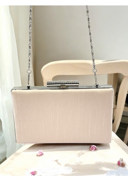 Ten Nude Renk El Izi Yapmayan Simli Saten Kadın Abiye Çanta Düğün Nişan Mezuniyet fırsatları