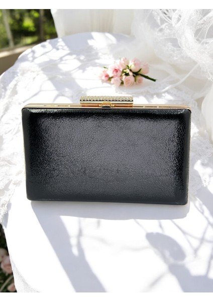 Yeni Model Siyah Renk Parlak Desenli Zincir Askılı Kadın Abiye Çanta Düğün Nişan Mezuniyet fiyatları