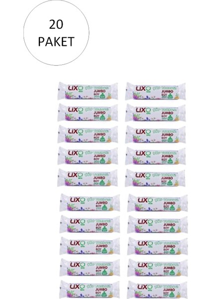 J-500 Jumbo Boy Çöp Torbası 80 x 110 cm 10 Lu Rulo x 20 Paket = 200 Adet (Siyah)