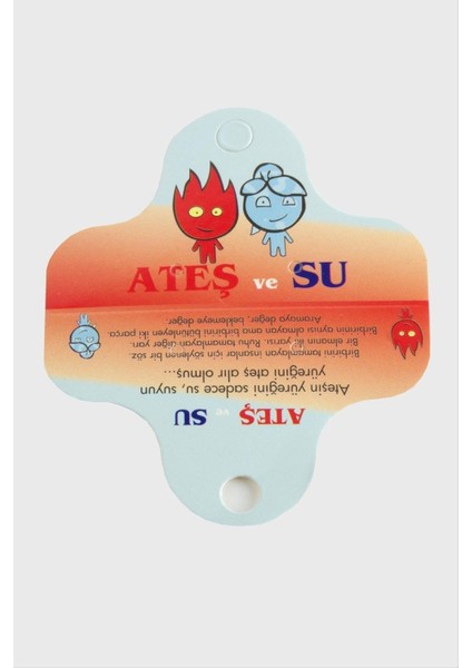 shop Ateş Su Kolye Kartı-Renkli