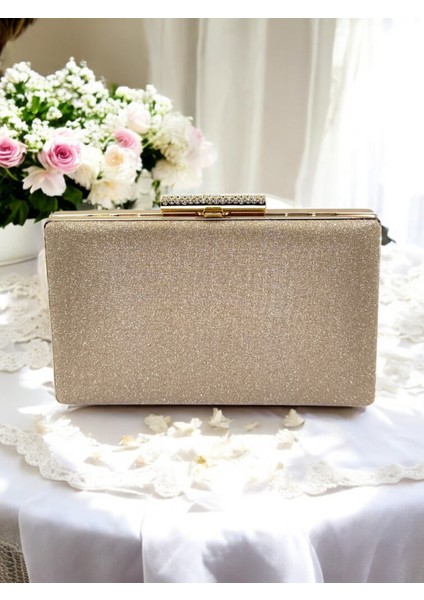 Altın Gold Dore Renk Taş Sim Dökülmeyen Sim Kadın Abiye Çanta Düğün Nişan Mezuniyet fiyatları