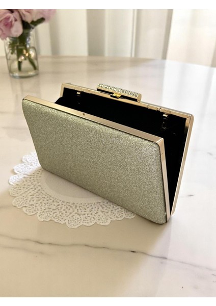 Altın Gold Dore Simleri Dökülmeyen Ithal Kumsim Metal Saplı Kadın Abiye Çanta Düğün Nişan Mezuniyet modelleri