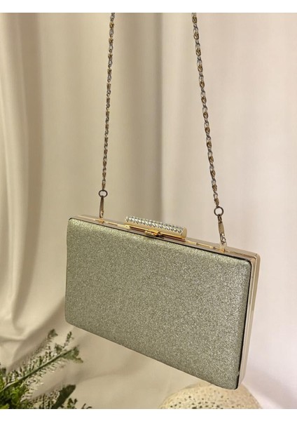 Altın Gold Dore Simleri Dökülmeyen Ithal Kumsim Metal Saplı Kadın Abiye Çanta Düğün Nişan Mezuniyet indirimleri