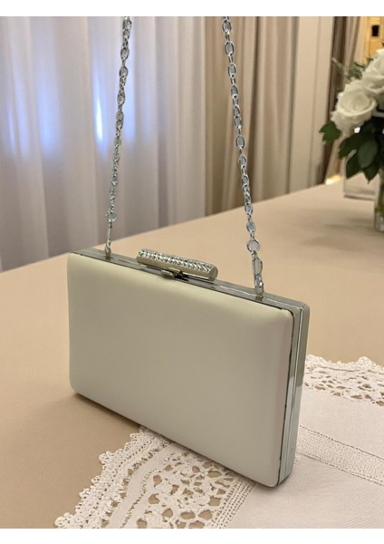 Ten Renk Mat Cilt Deri Kadın Abiye Çanta Düğün Nişan Mezuniyet indirimleri