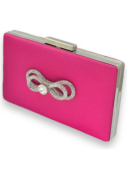 Pembe Renk Çizilmeyen Saten Gümüş Taşlı Abiye Çanta Düğün Nişan Çantası fiyatları