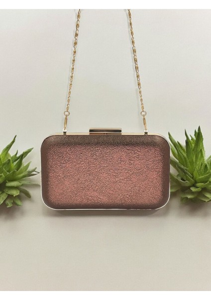 Bakır Renk Kristal Desenli Abiye Çanta Gece Çantası Düğün Nişan Portföy indirimleri