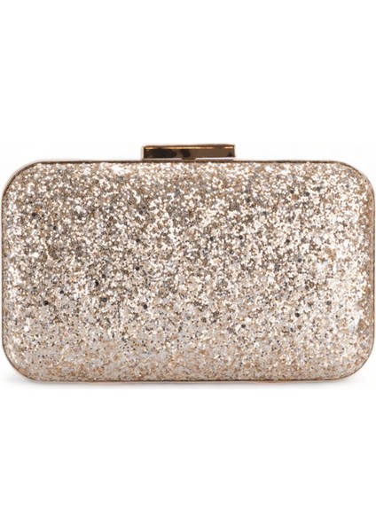 Altın Gold Dore Renk Pullu Pul Payet Çanta Gece Çantası Abiye Çanta Portföy Clutch