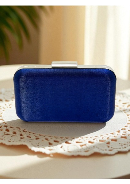 Lacivert Renk Simli Saten Kadın Abiye Çanta Düğün Nişan Mezuniyet modelleri